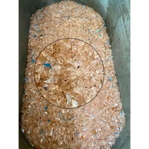 Crushed Glass 2 lb.Champagne DIY Landscape Art Fire Pit Mosaic Epoxy Jewelry